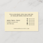 Vinyl Crafting and Design - Blush Pink Business C Visitenkarte (Rückseite)