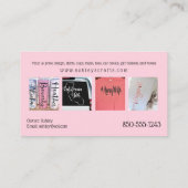 Vinyl Crafting and Design - Rosa Blush Visitenkarte (Rückseite)