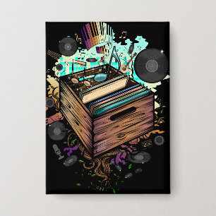 Vinyl Crate Music Button