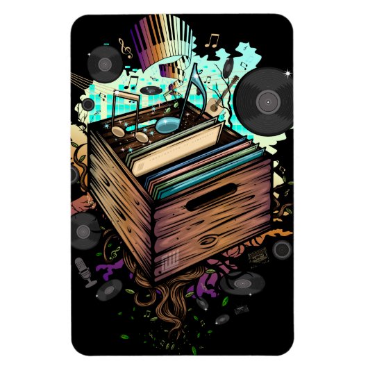 Vinyl Crate Music Magnet (Vertikal)