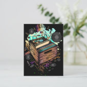 Vinyl Crate Music Postkarte (Stehend Vorderseite)