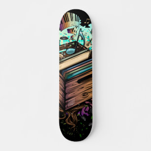 Vinyl Crate Music Skateboard
