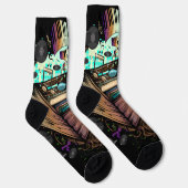 Vinyl Crate Music Socken (Rechts)