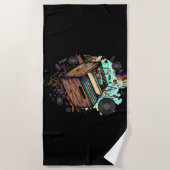 Vinyl Crate Music Strandtuch (Vorderseite)