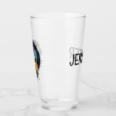 Vinyl Datensatz mit farbigen Blume Glas (Links)