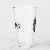 Vinyl Datensatz mit farbigen Blume Glas (Rechts)
