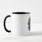 Vinyl Datensatz mit farbigen Blume Tasse (Links)