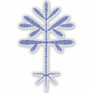 Vinyl Decal mit einer blauen Sapling Aufkleber