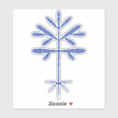 Vinyl Decal mit einer blauen Sapling Aufkleber (Blatt)