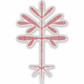 Vinyl Decal mit einer roten Sapling Aufkleber (Vorderseite)