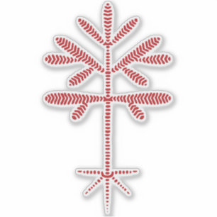 Vinyl Decal mit einer roten Sapling Aufkleber