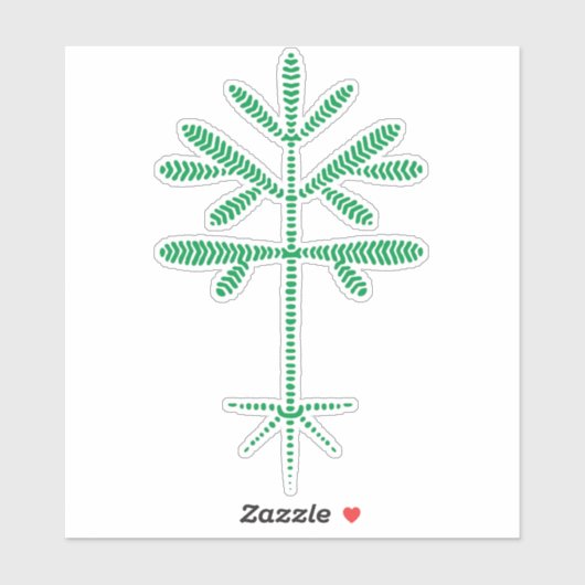 Vinyl Decal mit grüner Sapling Aufkleber (Blatt)