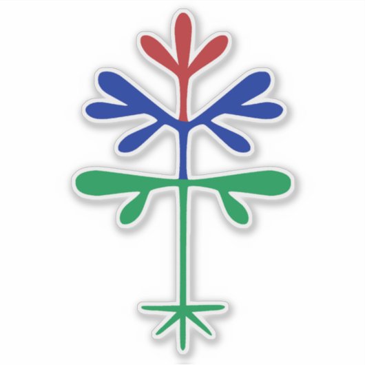 Vinyl Decal mit Tri-color Sapling Aufkleber (Vorderseite)
