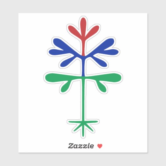 Vinyl Decal mit Tri-color Sapling Aufkleber (Blatt)