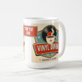 Vinyl Diner Records & Coffee – Retro-Musik Kaffeetasse (VorderseiteRechts)