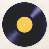 Vinyl Disk Rettro Alte Zeit Stil Abdeckung Runder Pappuntersetzer (Vorderseite)