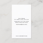 Vinyl DJ Business Card Visitenkarte (Rückseite)