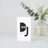 Vinyl DJ Business Card Visitenkarte (Stehend Vorderseite)