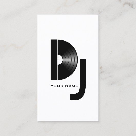 Vinyl DJ Business Card Visitenkarte (Vorderseite)