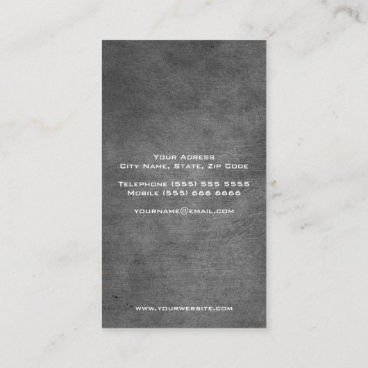 Vinyl DJ Business Card Visitenkarte (Rückseite)