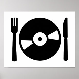 Vinyl DJ Menü Poster