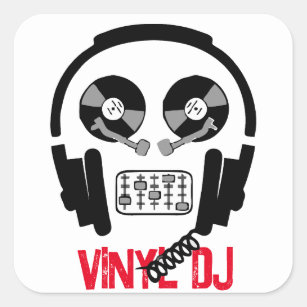 Vinyl DJ Square Sticker