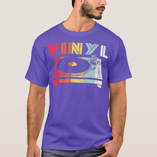 Vinyl DJ Turntable Record Player Old School T-Shirt (Vorderseite)
