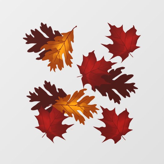 Vinyl-Fensterheber im Herbst Fensteraufkleber (Blatt)