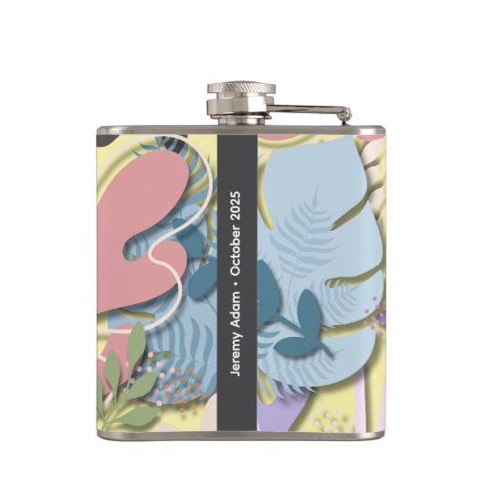 Vinyl Flask 6oz : Trust Me (hellgelb) Flachmann (Rückseite)