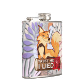 Vinyl Flask 6oz : Trust Me (hellgrau) Flachmann (Rechts)