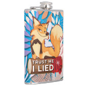 Vinyl Flask 8oz : Trust Me (blau) Flachmann (Rechts)