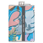 Vinyl Flask 8oz : Trust Me (blau) Flachmann (Rückseite)