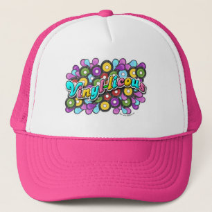 Vinyl Fun Record Slogan Farbiges Kunstdesign Truckerkappe