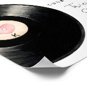 Vinyl für das Rekordzeichen Wedding Guestbook Poster (Ecke)