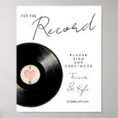 Vinyl für das Rekordzeichen Wedding Guestbook Poster (Vorne)