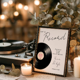Vinyl für das Rekordzeichen Wedding Guestbook Poster