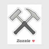 Vinyl für das Rock Hammer Logo des Geologen Aufkleber (Blatt)