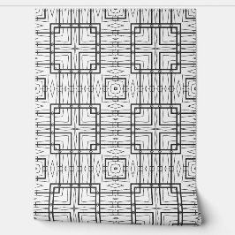 Vinyl für schwarze und weiße geometrische Quadrate Tapete