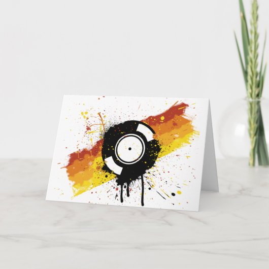 Vinyl Graffiti - DJ Record DJing DJs Disc Jockey Karte (Vorderseite)