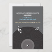 Vinyl Groove Birthday Party Einladung (Rückseite)