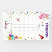 Vinyl Happy Birthday Calendar April 2022 Banner (Horizontal)