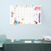 Vinyl Happy Birthday Calendar August 2022 Banner (Messeveranstaltung)