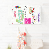 Vinyl Happy Birthday Calendar FUN Cupcake Banner (Insitu)