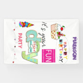 Vinyl Happy Birthday Calendar FUN Cupcake Banner (Horizontal)