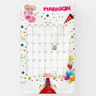 Vinyl Happy Birthday Calendar März 2022 Banner