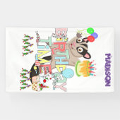 Vinyl Happy Birthday Calendar Possum Cake Banner (Horizontal)