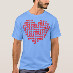 Vinyl Heart 45 Spindle Record Rot T-Shirt