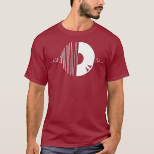 Vinyl Heartbeat Cool Music Disk Jockey DJ Gift T-Shirt