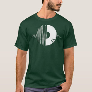 Vinyl Heartbeat Cool Music Disk Jockey DJ Gift T-Shirt
