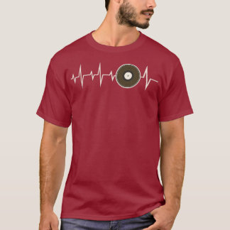 Vinyl Heartbeat - EKG Puls Line Vinyl Platten DJ T-Shirt